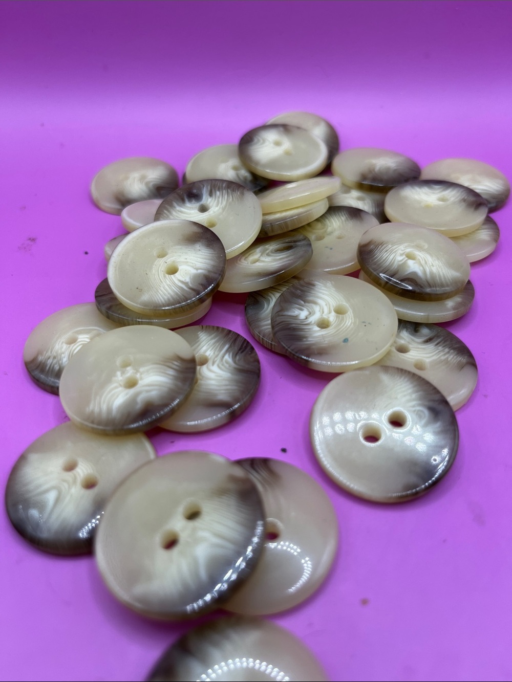 Vintage Neutral Beige Buttons - Bulk